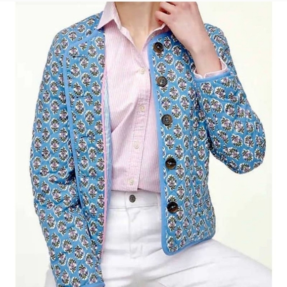 J Crew Quilted Block Jacket - Picture 2 of 16